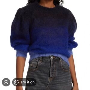 Elegant Gradient Blue Sweater